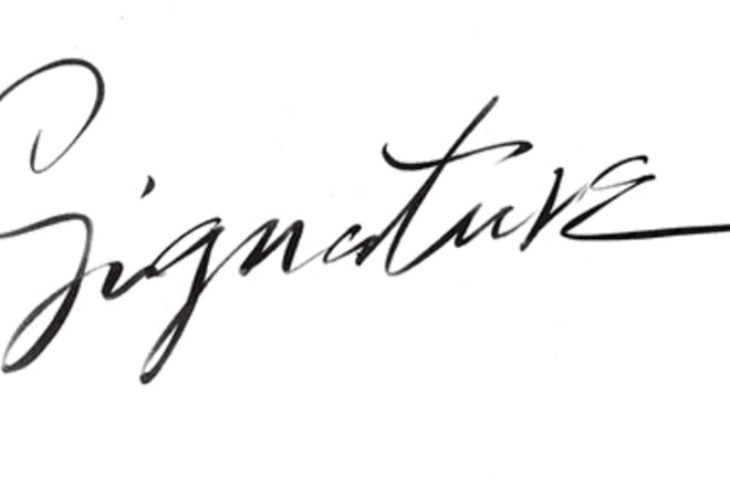 I will vectorize, trace, digitize hand written signature in 1 our