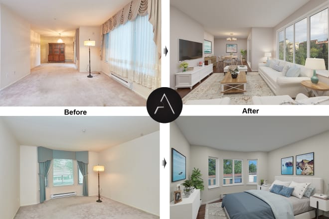I will virtual staging for your home for quick and better sale