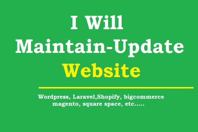 I will website maintenance and updates