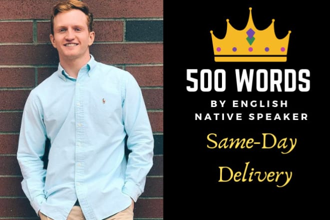 I will write 500 words blog articles by native english in 24 hours