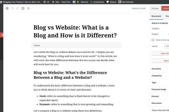 I will write a blog post for your site