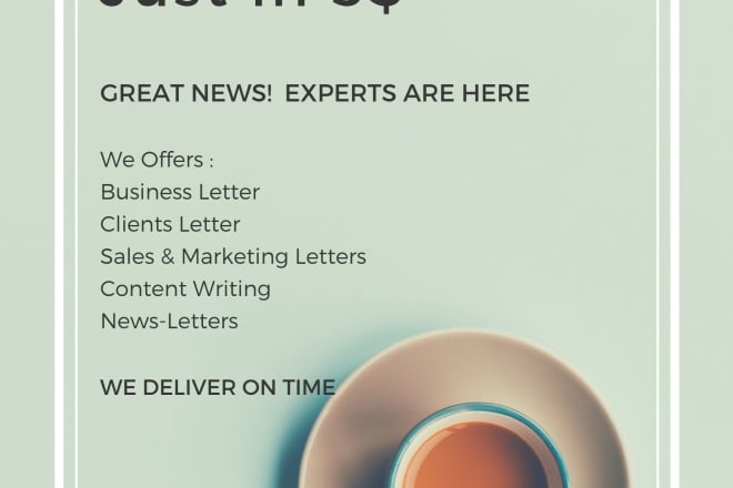 I will write a business letter sales letter newsletters and emails