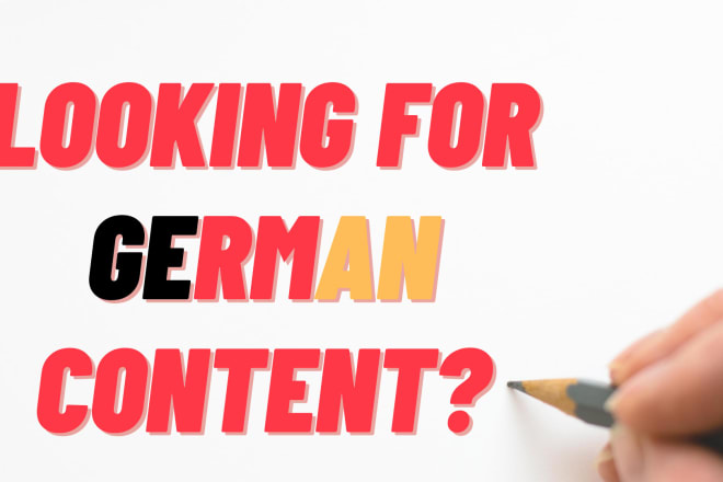 I will write a german article, blog, product description