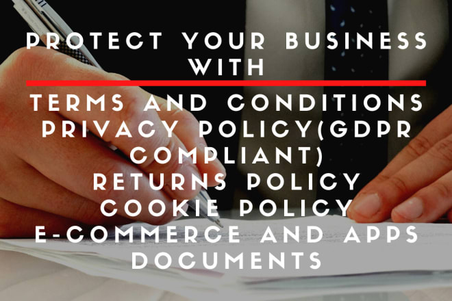 I will write a privacy policy and terms and conditions for your company