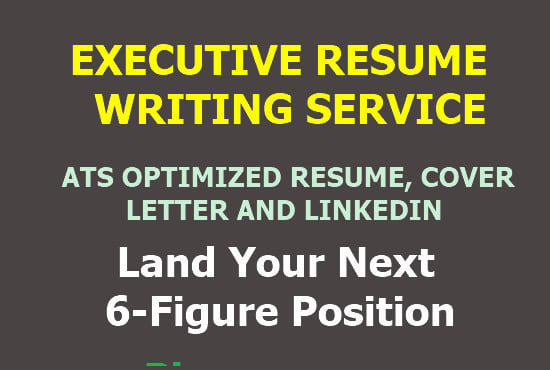 I will write a professional ceo, senior, director, vp, svp, executive resume