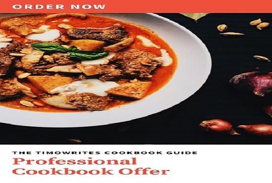 I will write a professional recipe ebook cookbook diet and meal plan