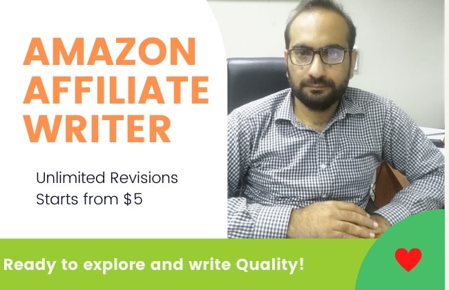 I will write amazon affiliate articles, blogs, products reviews