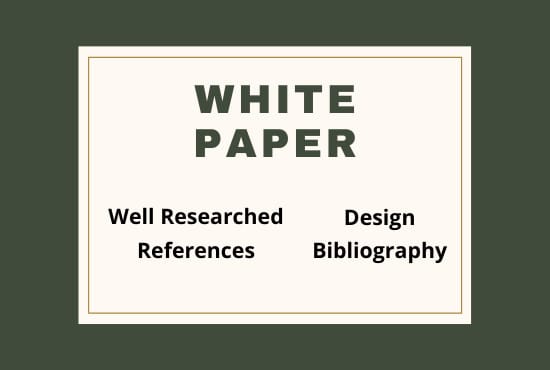 I will write an appealing white paper