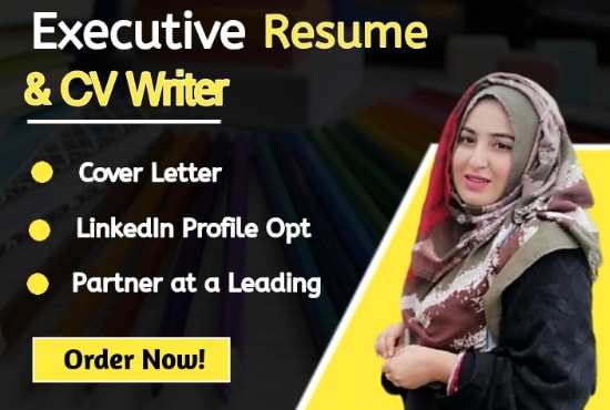 I will write and edit your executive resume and cover letter