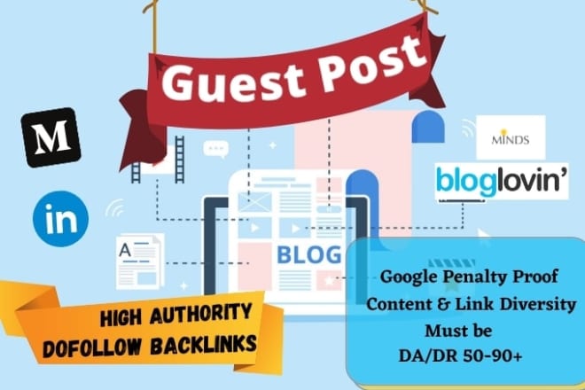 I will write and publish 20 guest posts with high da 90 approved sites