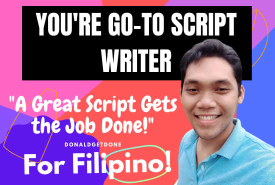 I will write and research a filipino script for youtube videos