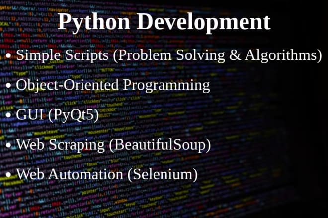 I will write clean python scripts, gui, web scraping, web automation