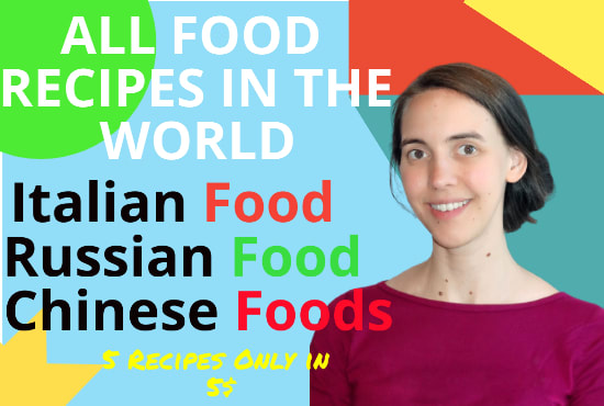 I will write food recipe of all countries in the world in 2 hours