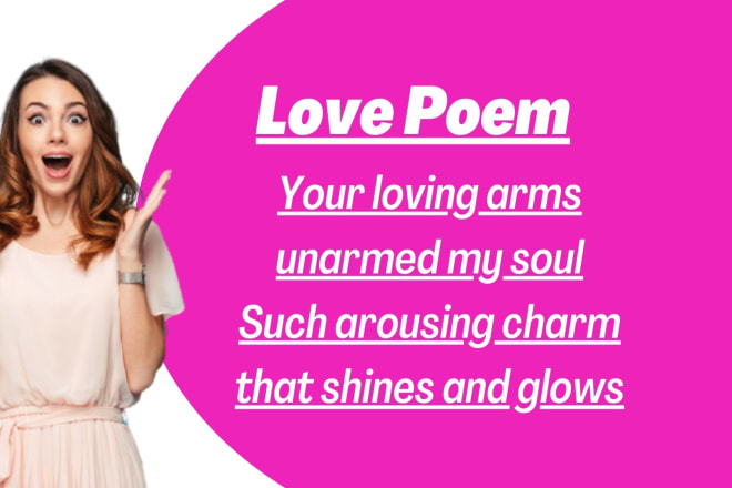 I will write love poem, blog articles or creative writing on any topic in 24 hours