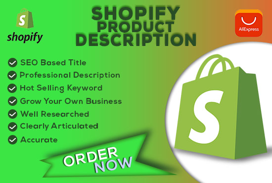 I will write shopify product description, seo keywords, title