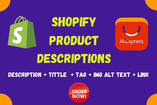 I will write shopify product description with seo keywords