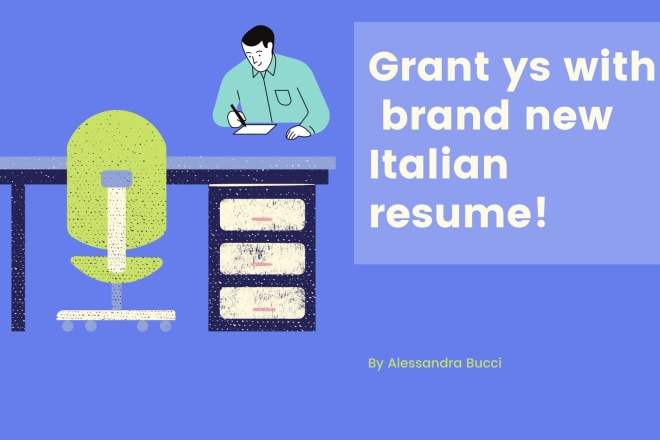 I will write your resume or CV in a perfect italian style