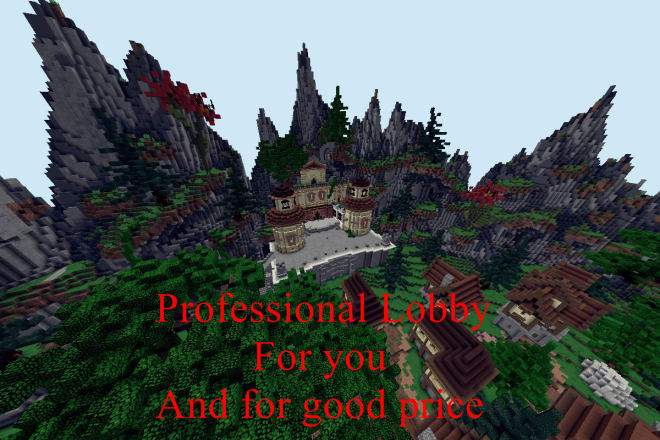 I will build minecraft professional lobby for your server