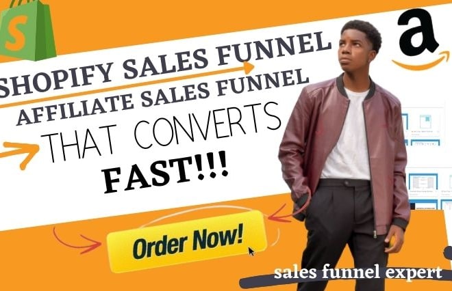 I will build sales oriented clickfunnels, amazon affiliate sales funnel, shopify funnel