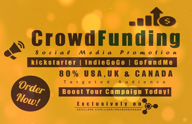 I will do and promote viral indiegogo, kickstarter, gofundme crowdfunding campaign