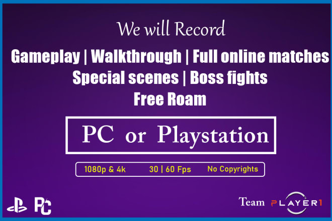 I will record gameplay walkthrough on ps4 or PC