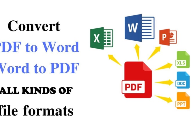 I will do all file conversion formats pdf word ppt jpeg gif