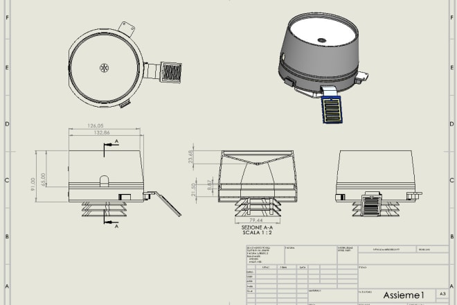 I will do for you 3d file with solidworks