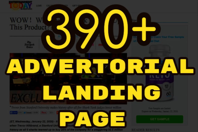 I will give you 390 advertorial landing pages for native ads