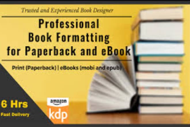 I will do kindle formatting ebook book formatting and layout design for KDP