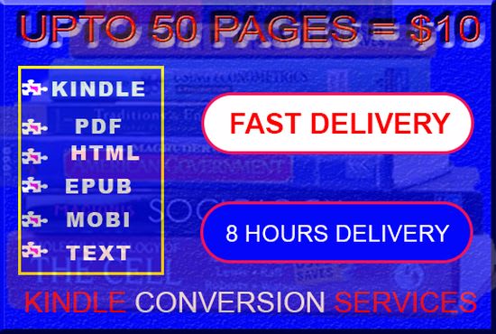 I will do mobi conversion to epub, pdf, html, mp3, kindle to pdf