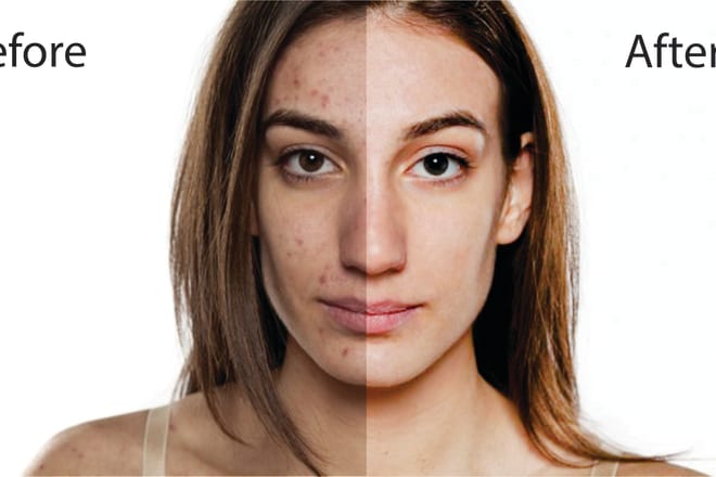 I will do natural looking skin retouching and image editing