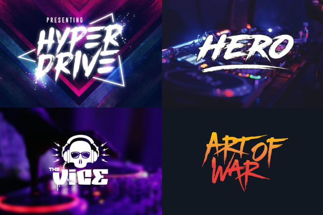 I will design a creative, custom logo for dj, band, music, or any business