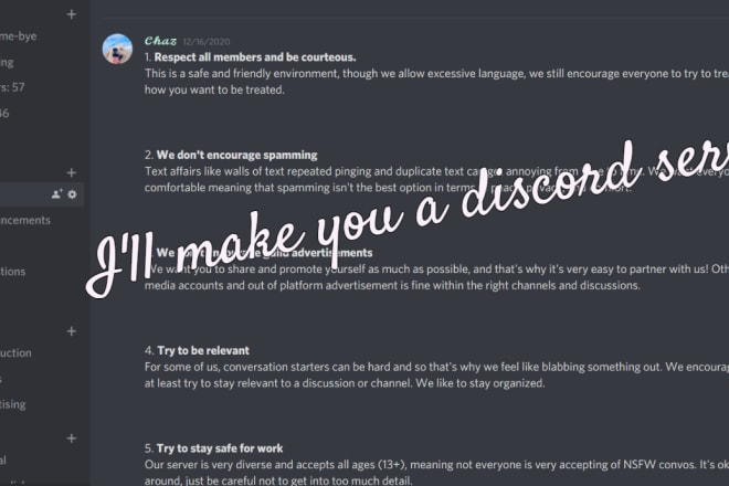 I will make you a professional discord server under 24 hours