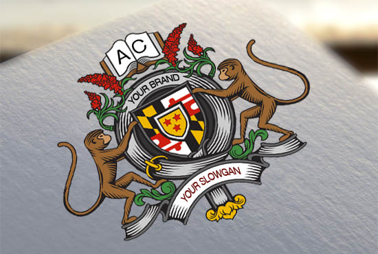 I will do a cost of arms and family crest logo design