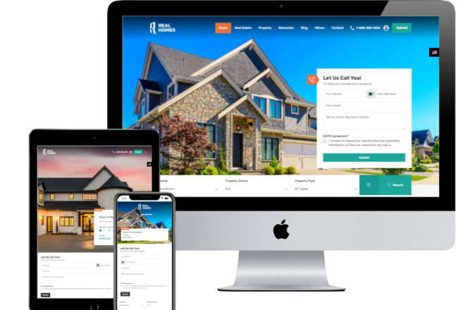 I will make real estate property website in wordpress