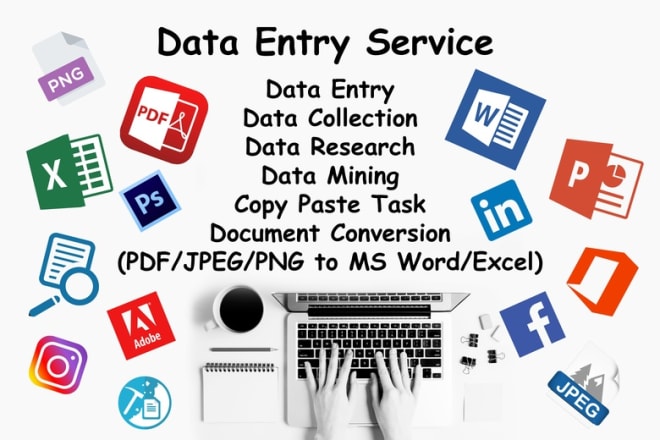 I will provide ma services in ppt data entry writing etc