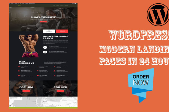 I will create wordpress landing page or a website