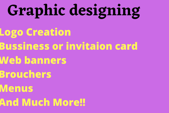 I will design logo, brouchers, menu, flyers and cards for you