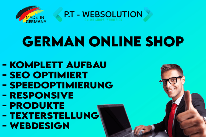 I will create your german ecommerce online shop
