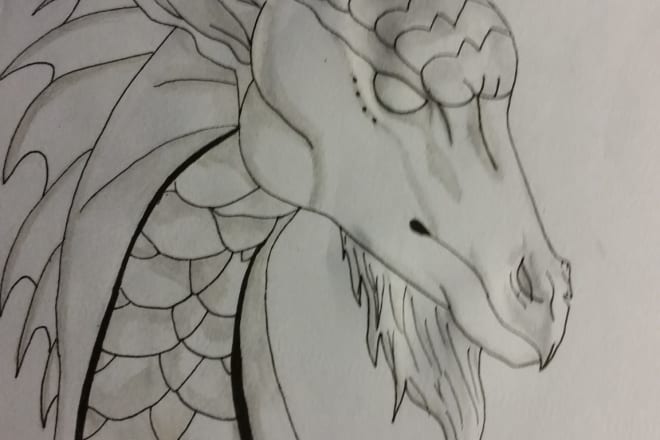 I will draw dragons in traditional art