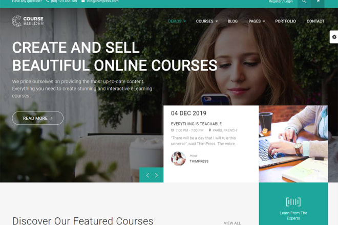 I will setup online course website or elearning website and online course creation